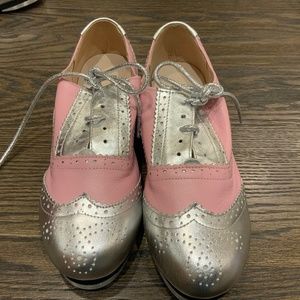 Girls’ Dance Shoe Faux Leather Tap Shoes